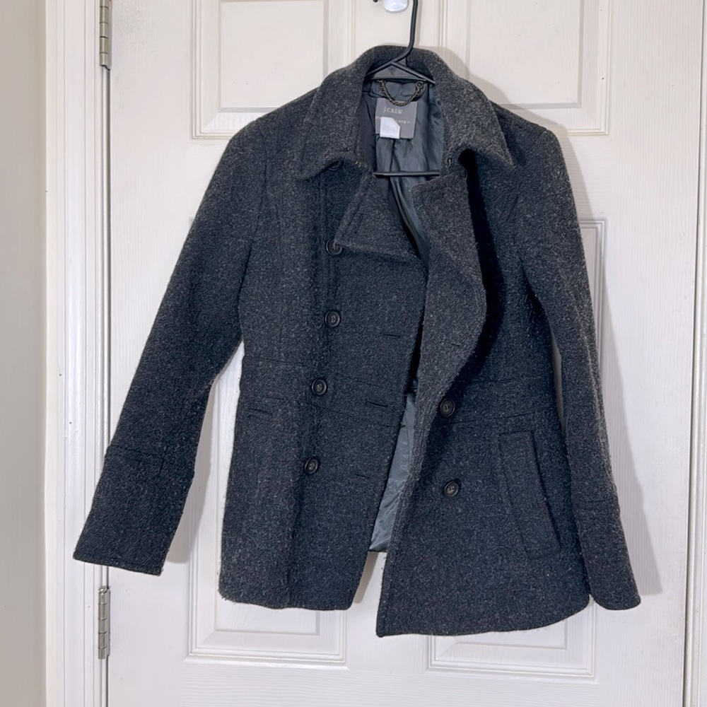 J. CREW Charcoal Gray Wool Jacket Size 4 Small